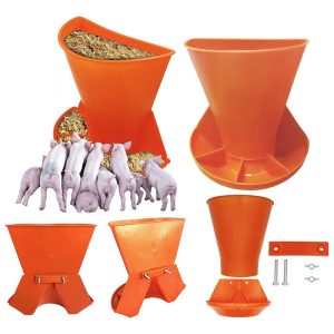 Veggmontert plasttrog for smågris